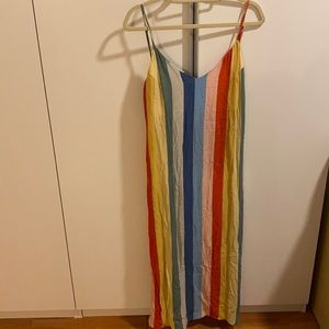 Reformation size 8 rainbow slip dress